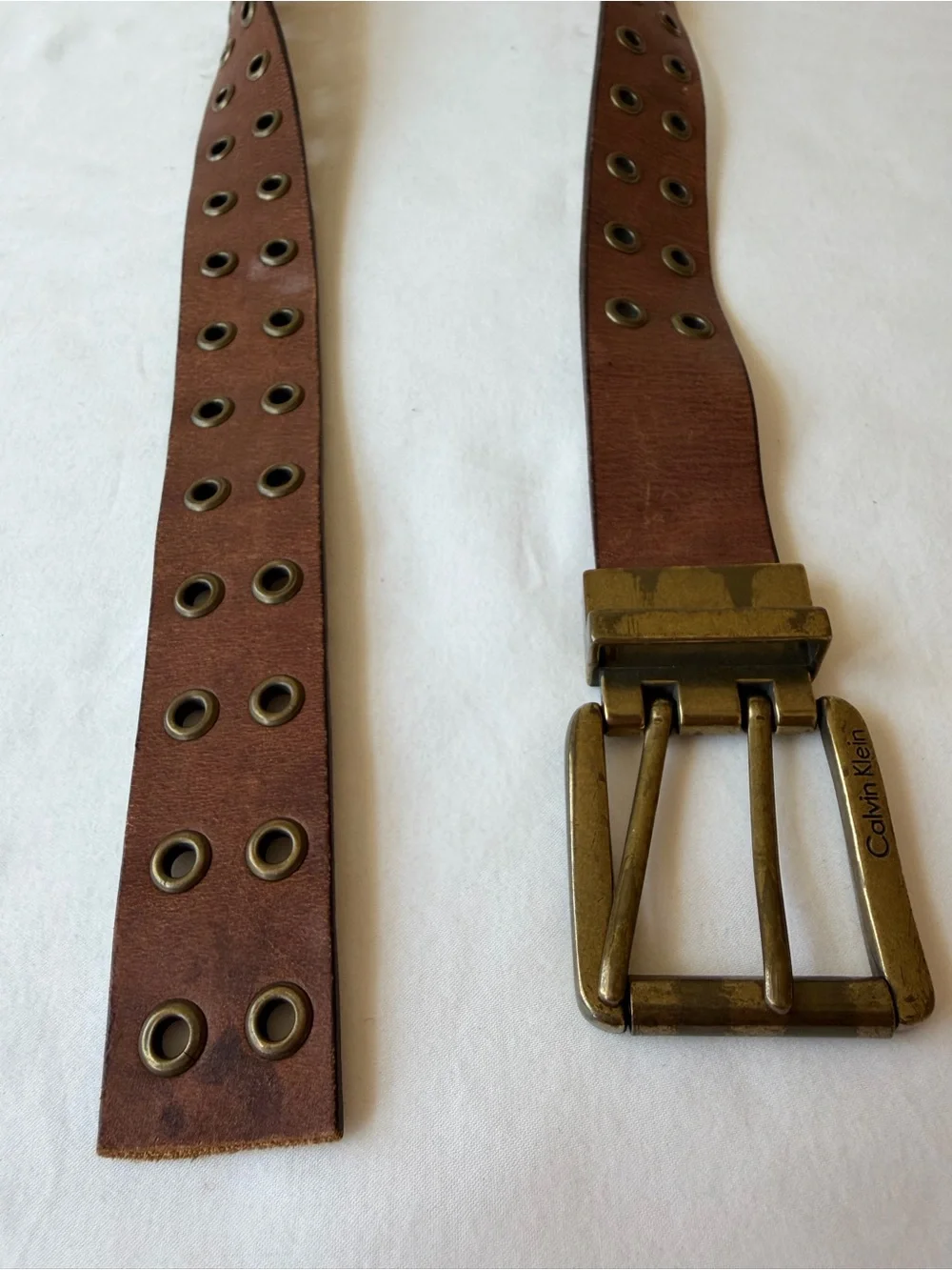 Calvin Klein Jeans Women’s Genuine Leather Brown Belt Size XL